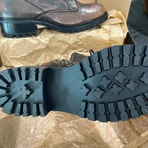 Very rare. 
New in box. Frye Leather Fallon Combat boots - Picture 4 of 7